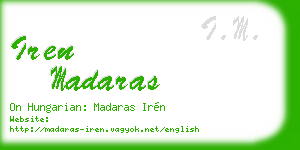 iren madaras business card